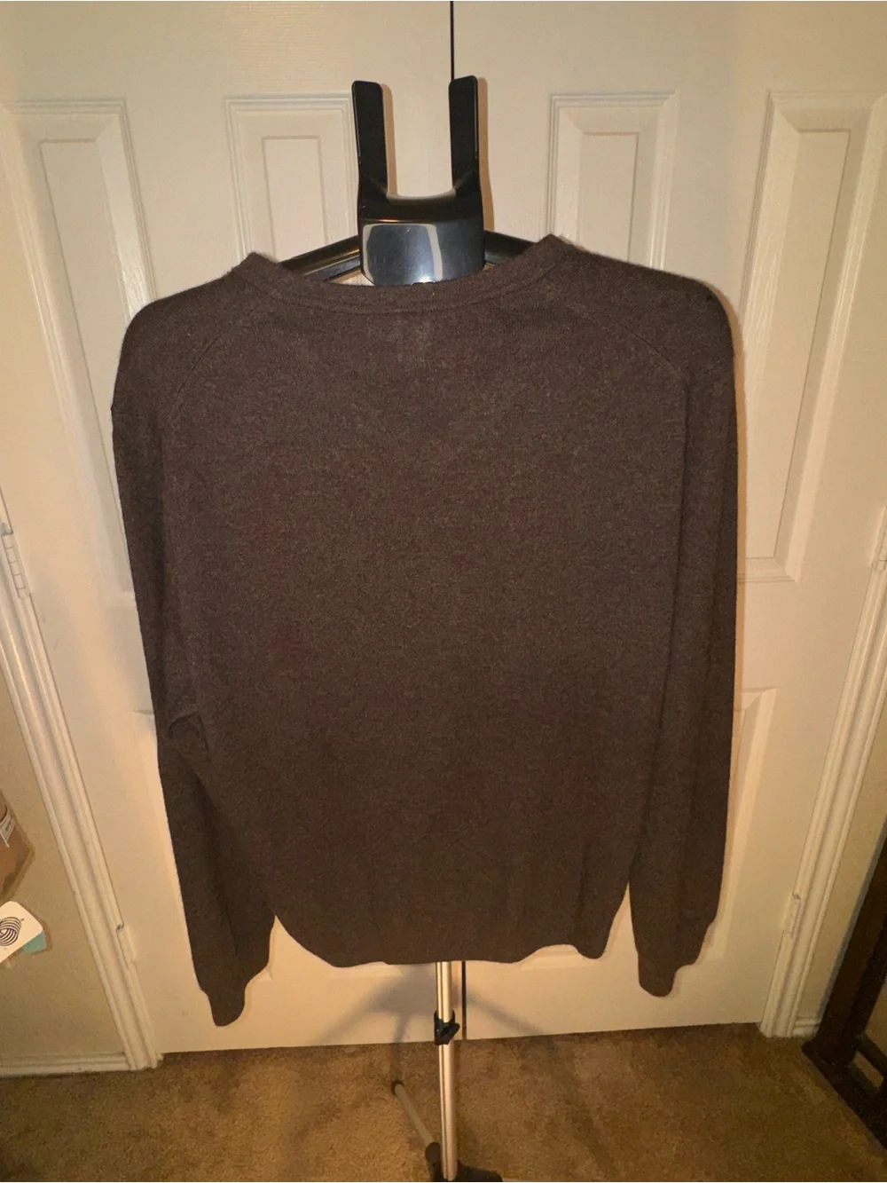 Banana Republic Brown V-Neck Cashmere-Blend Sweater